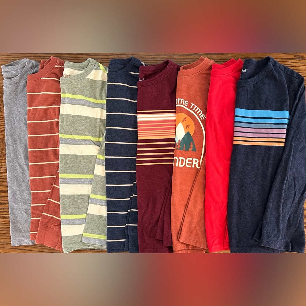 Boys long sleeve shirts (size 8)